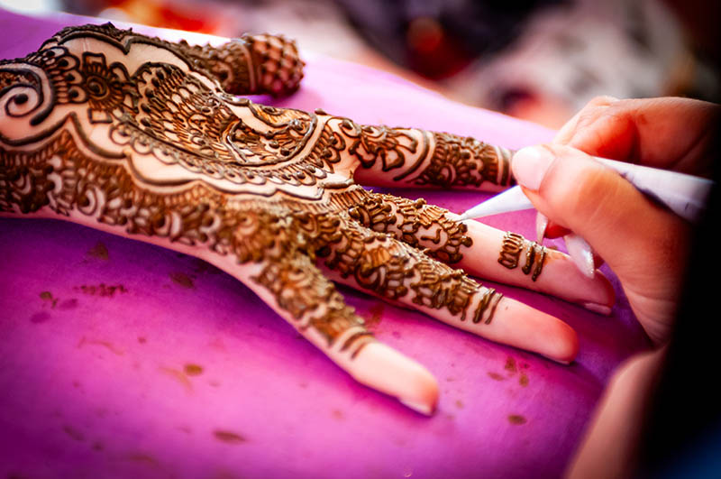 Close-up, Henna, Mehendi at Bride's Family Home