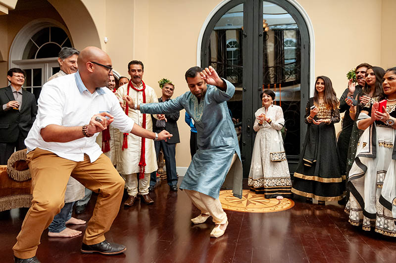 Groom dancing at Sangeet