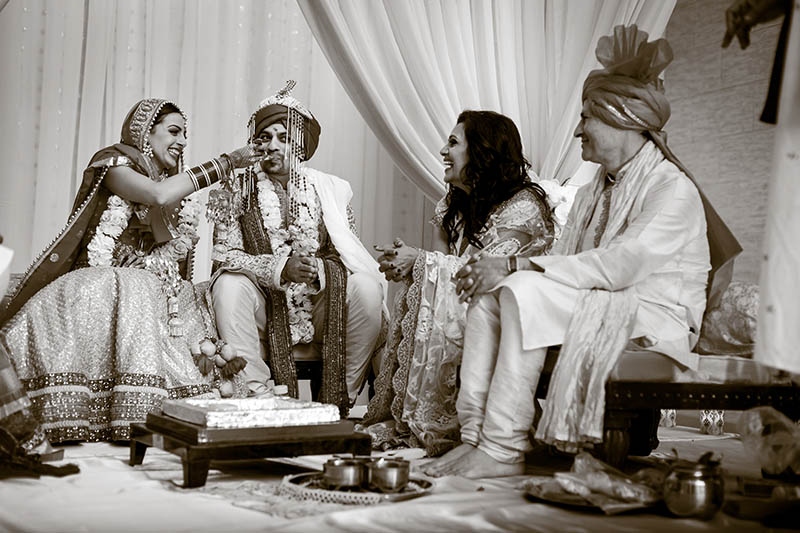 Bride and Groom on Mandeep, Bently Reserve