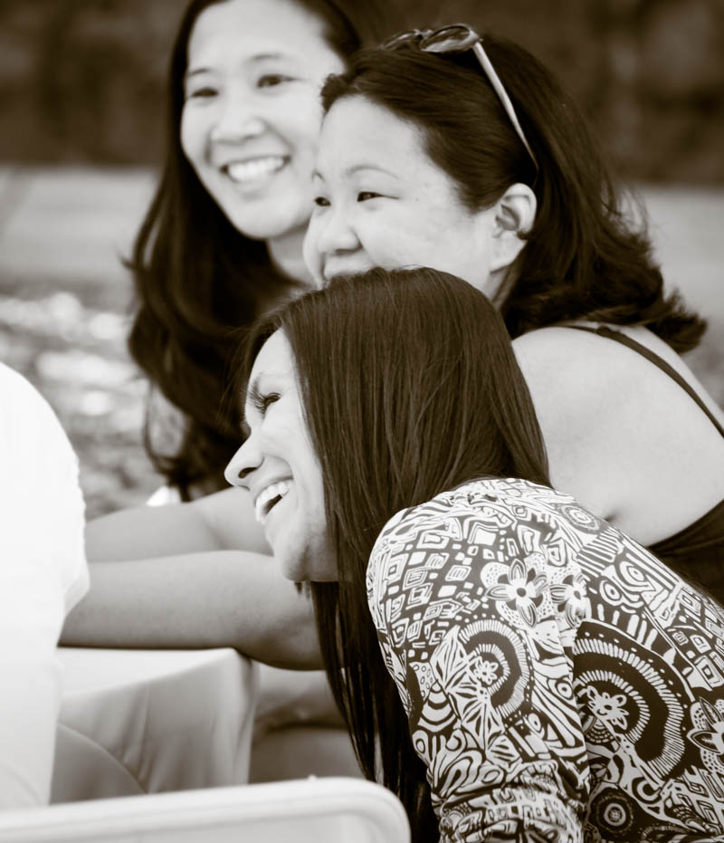 Black and White wedding photo: guests