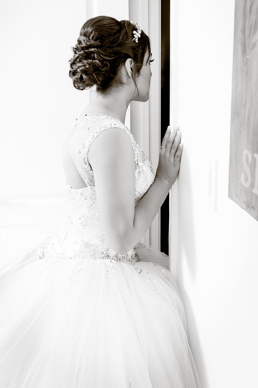 Pensive Photo of Quinceañera, Sepia