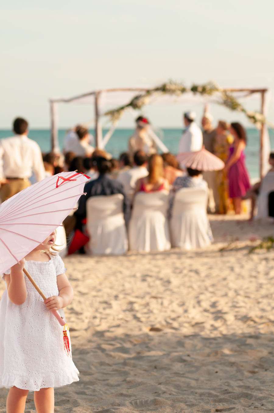 Kid at Beach Wedding